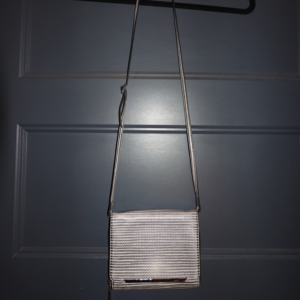 Black and White Stripped Vince Camino Crossbody